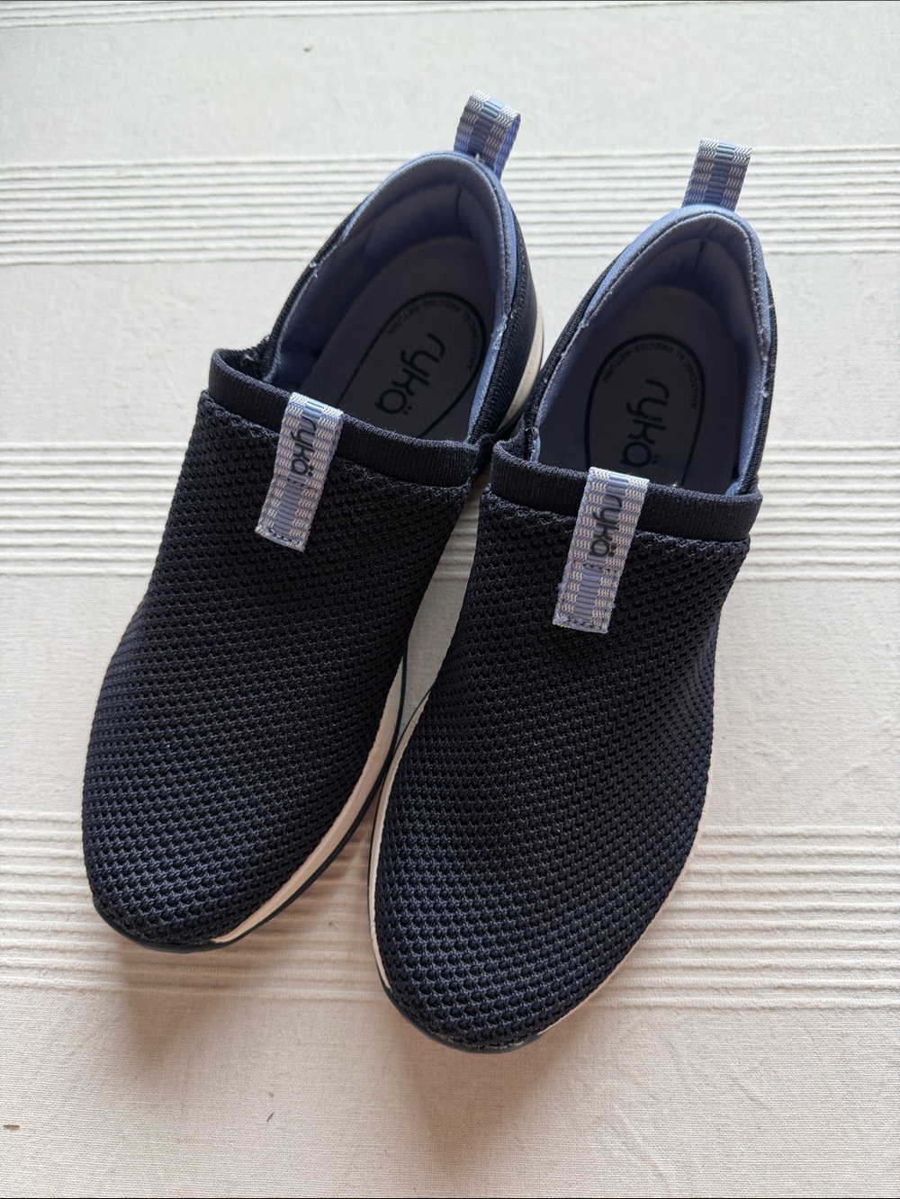 Ryka Women's Slip-On Mesh Loafers in Navy